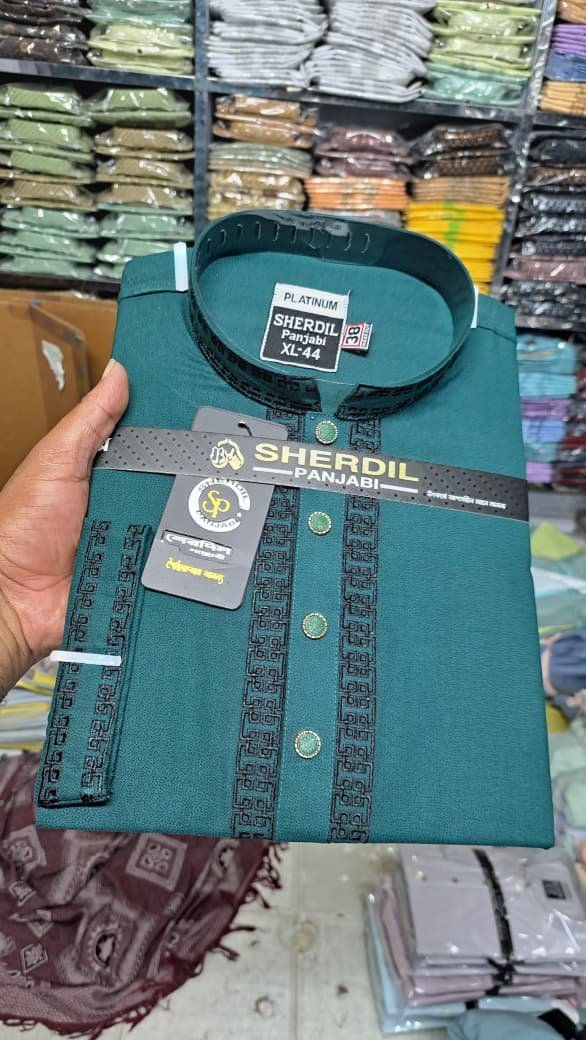 Sherdil Premium Slate Gray Panjabi