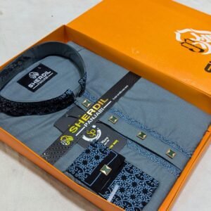 Sherdil Premium Slate Gray Panjabi